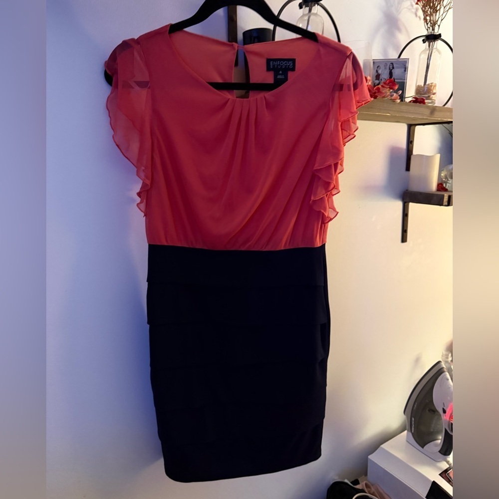 Enfocus Studio Vibrant Coral Dress